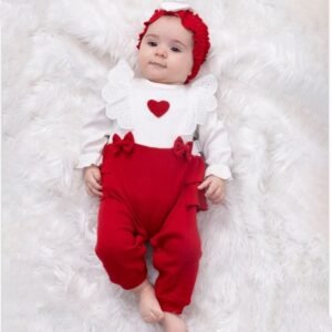 Combinaison Fille En Coton Bordée De Dentelle - Cayzen
