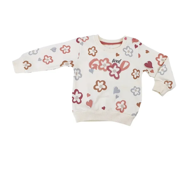 Ensemble 2 Pièces Pour Fille Motif Fleurs - Aybus Baby