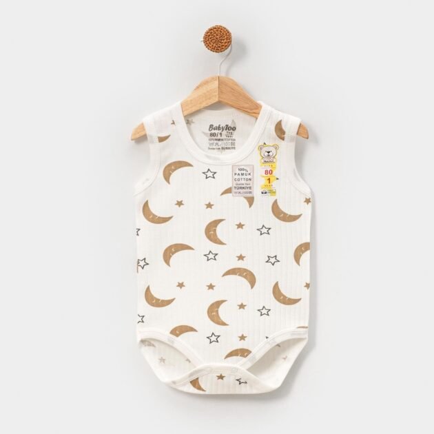 Body Sans Manche Imprimé Lunes Et Etoiles - Babytoo