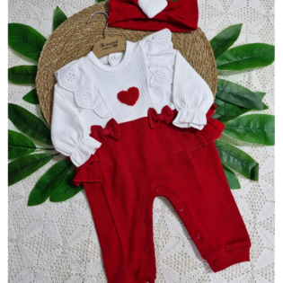 Combinaison Fille En Coton Bordée De Dentelle - Cayzen