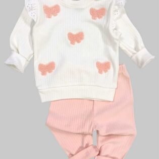 Ensemble De Vêtement Motif Papillons Brodé - Nikuby