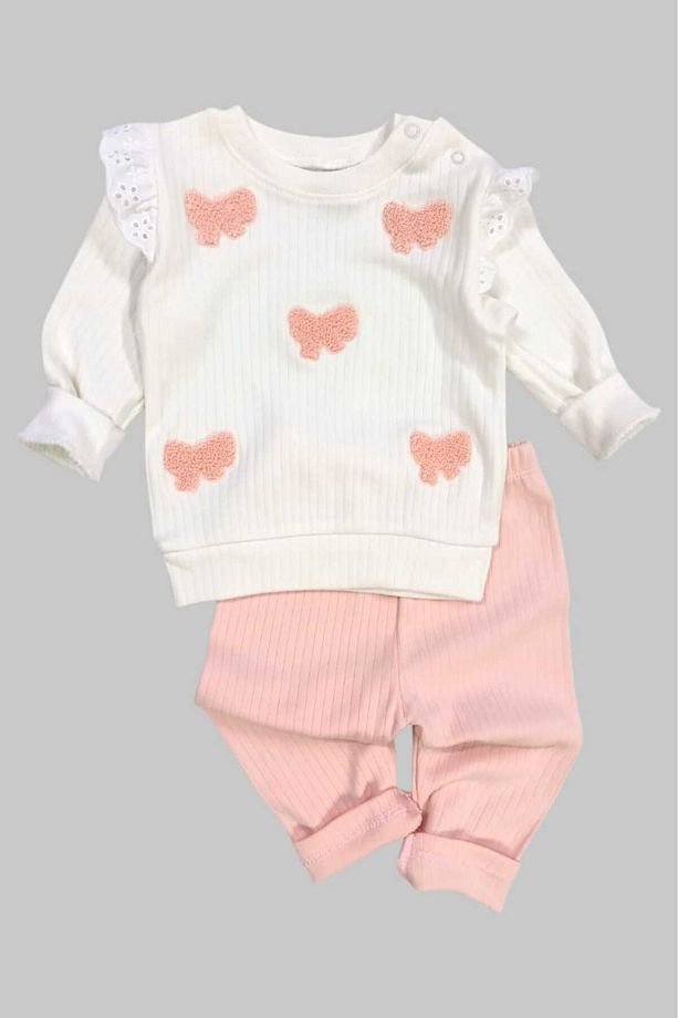 Ensemble De Vêtement Motif Papillons Brodé - Nikuby