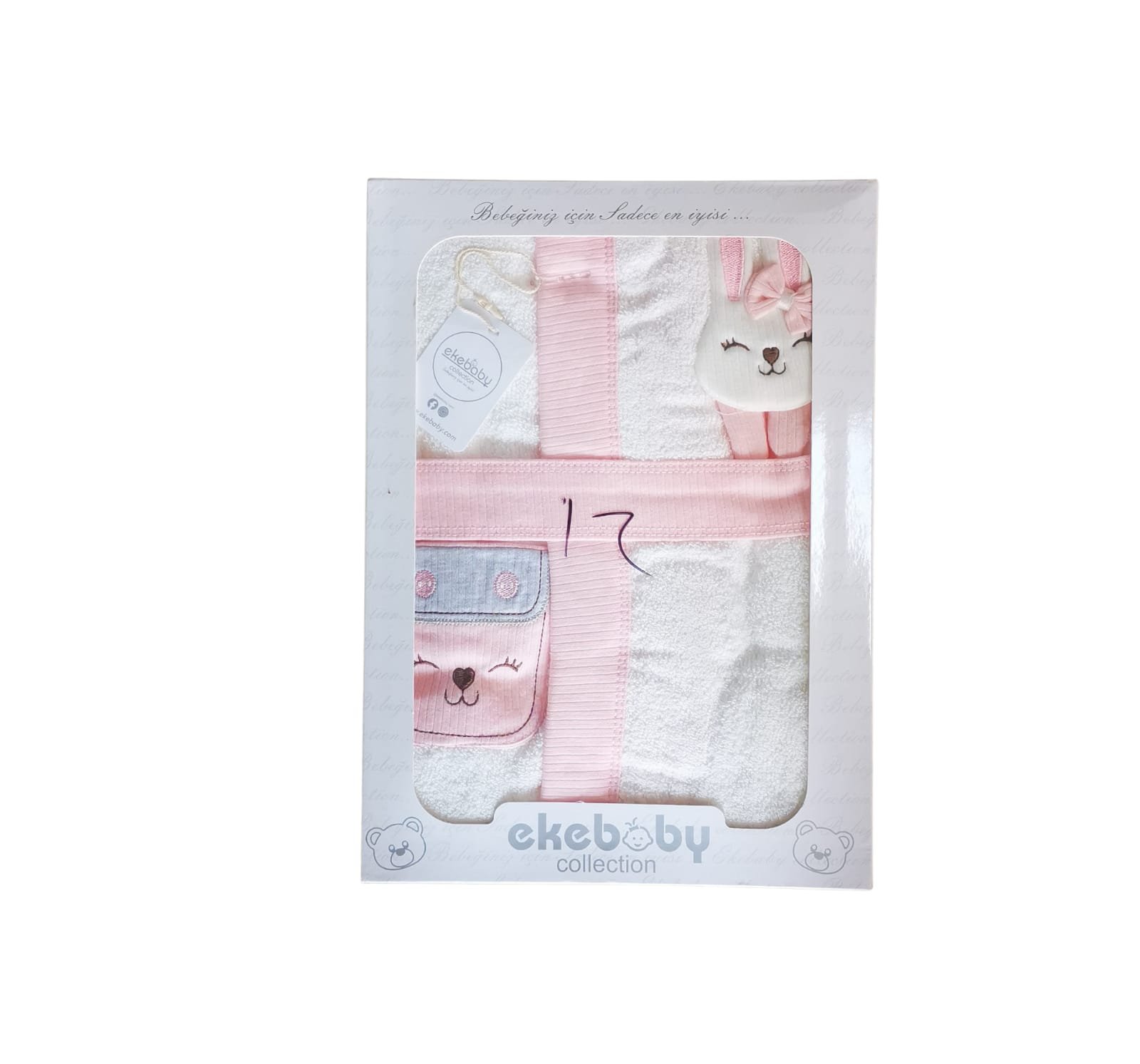 Sortie de bain 100% Coton Anti Allergique Motif Lapine - Ekebaby
