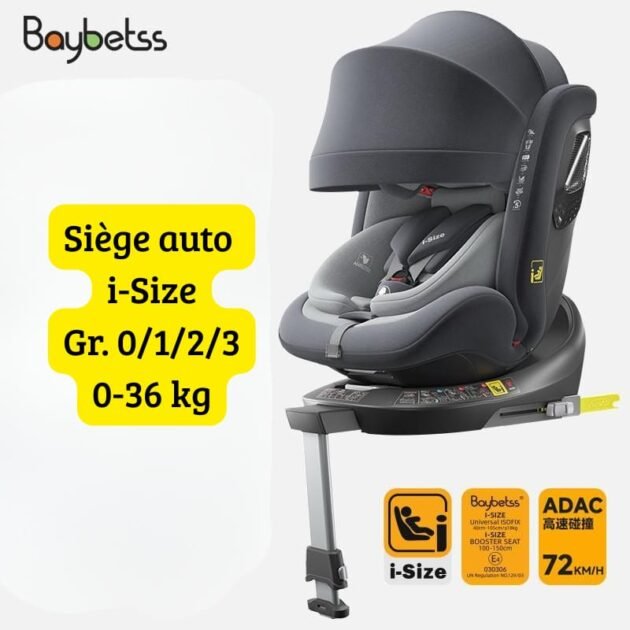 Siège Auto I-Size avec Jambe de force - Baybetss