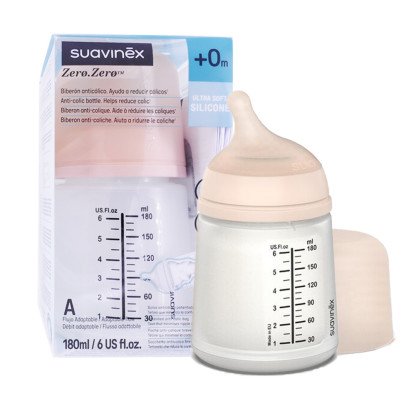 Biberon anti-colique Zero Zero 180ml A Light - Suavinex