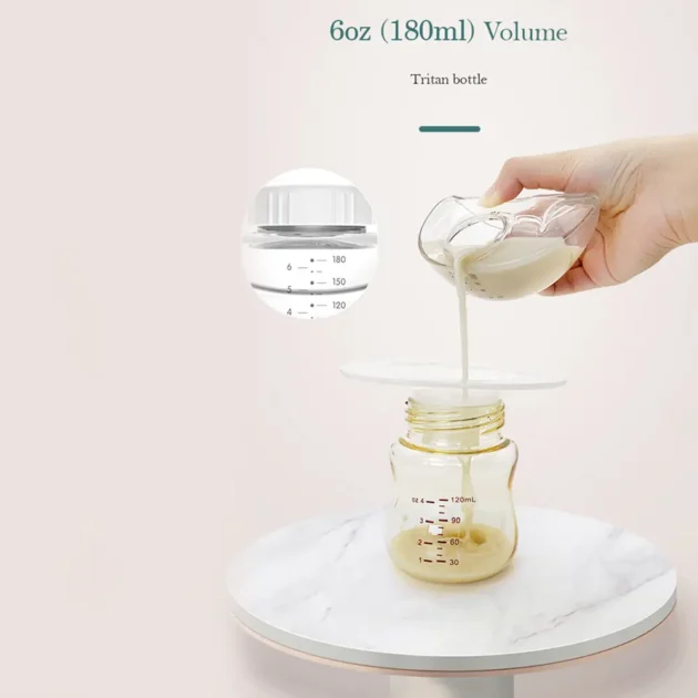 Bouteille en Tritan 180ml pour tire-lait  mains libres - Mammia