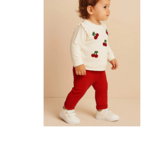 Ensemble 2 Pièces Pour Bebe Motif Cerise - Nikuby