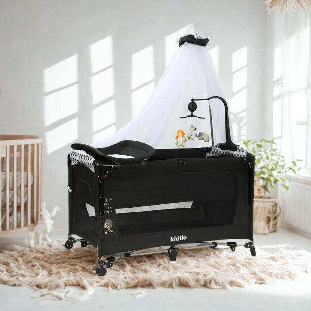 lit-parc-cododo-multifonctionnel-up650a-kidilo-noir UP650A noir