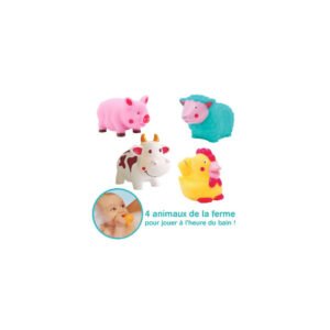 lot de 4 aspergeurs ferme jouets de bain Lot de 4 Aspergeurs "Ferme" Jouets de Bain - Ludi
