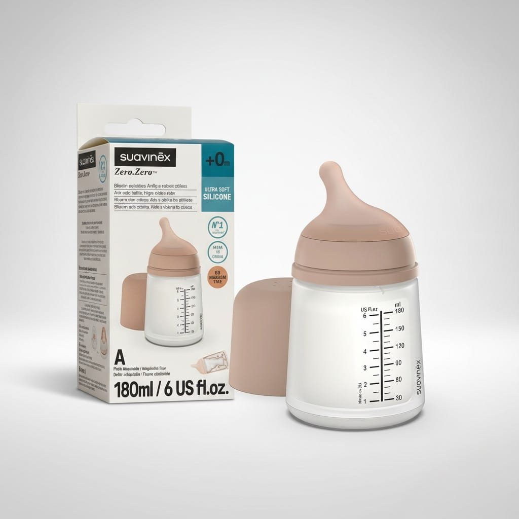 profil biberon anti-colique zero zero 180ml A medium - suavinex Biberon anti-colique Zero Zero 180ml A Medium - Suavinex