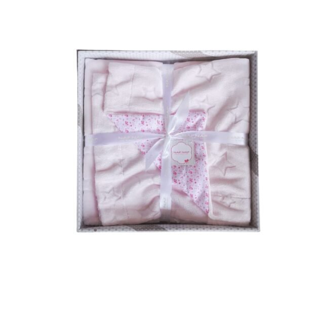 Couverture rose imprimée étoiles 110 x 140 cm - NAF NAF