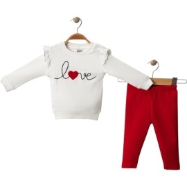 Ensemble 2 Pièces Pour Fille Imprimé Love - Nikuby