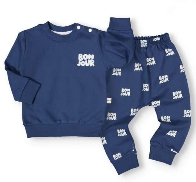 Ensemble Garçon Confortable Imprimé "Bonjour" - Aybus Baby