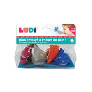 Lot de 4 Aspergeurs "Poisson" Jouets de Bain - Ludi