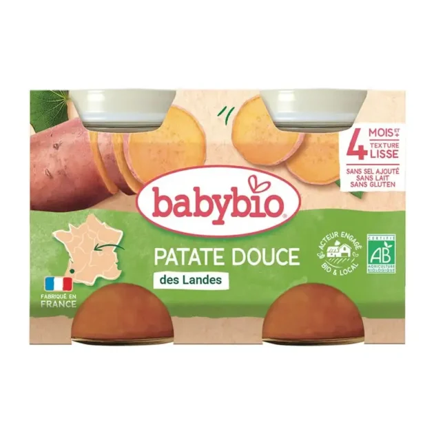 profil petit pot patate douce 130g - babybio Petit pot patate douce des Landes 2x130g - Babybio