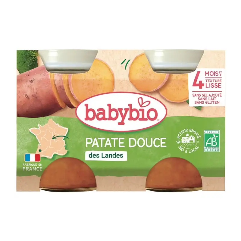 Petit pot patate douce des Landes 2x130g - Babybio
