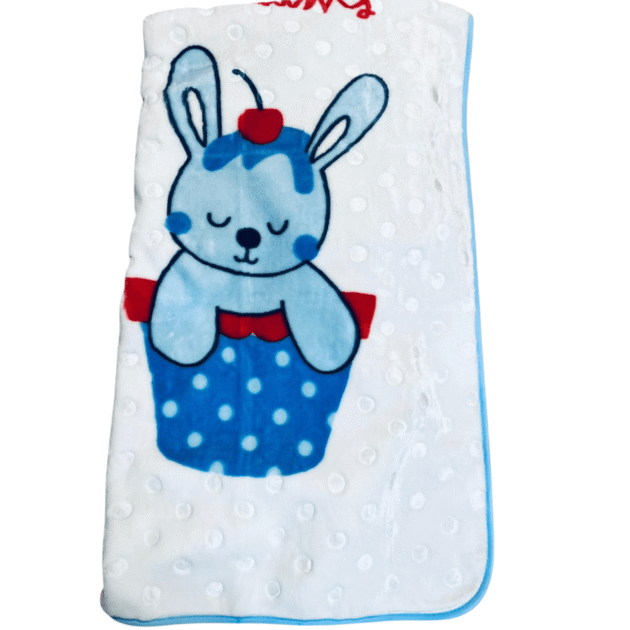 Sans titre (900 x 900 px) (45) Couverture bébé bleue avec des pois en relief - NAF NAF