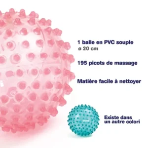 balle de massage sensorielle rose - ludi3 Balle de massage sensorielle rose - Ludi