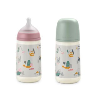biberon tétine sx pro à débit moyen 270ml Biberon walk pink tétine SX PRO à débit moyen 270ml - Suavinex