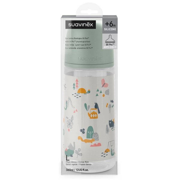 Biberon Walk Green à débit rapide 360 ml SX pro- Suavinex