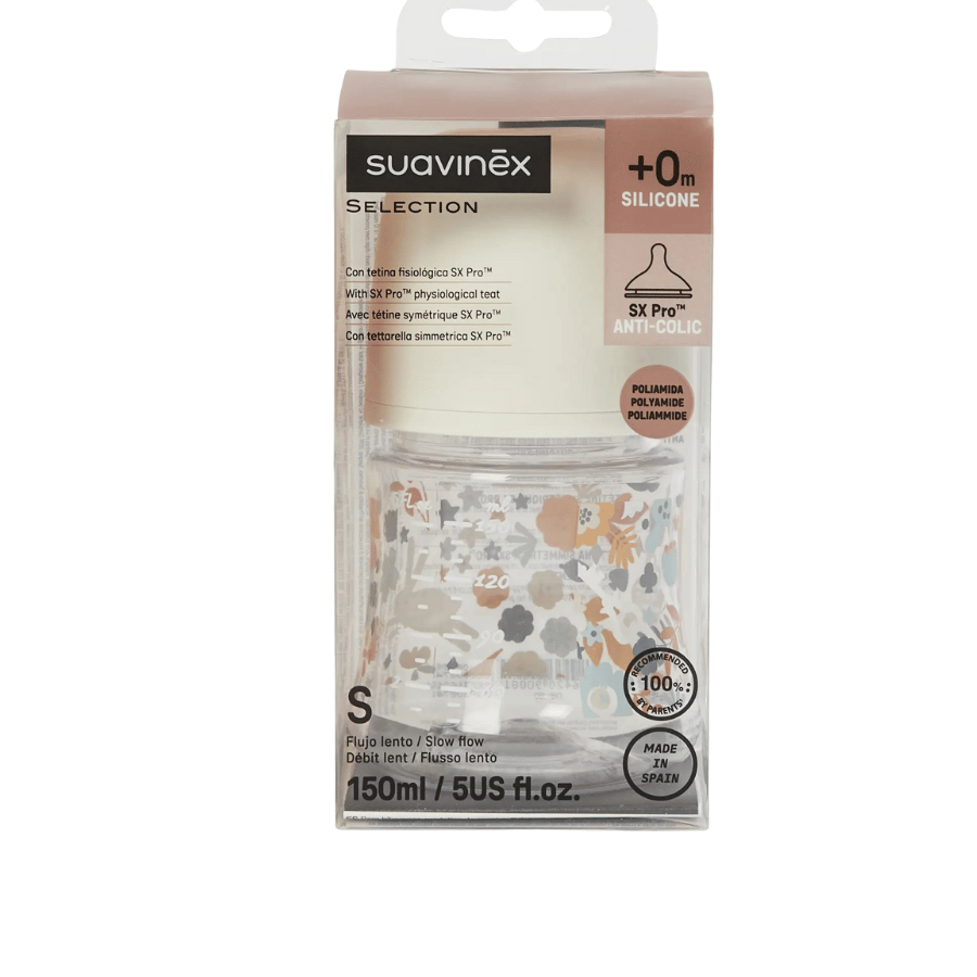 Biberon wond liberty tétine SX pro débit lent 150ml - Suavinex