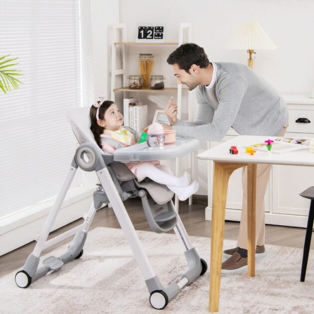 chaise haute bébé pliable - baby joy 1 Chaise Haute Bébé Pliable - Baby Joy