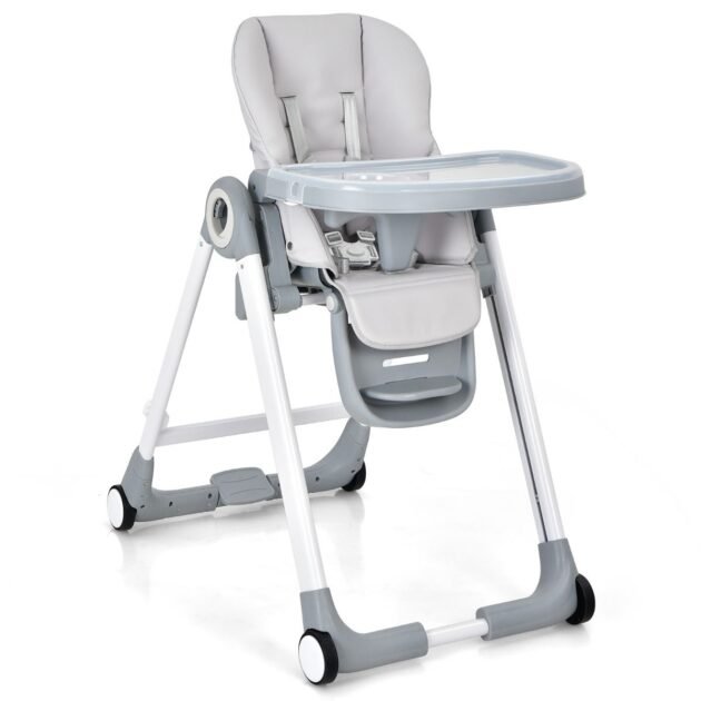 chaise haute bébé pliable - baby joy 2 Chaise Haute Bébé Pliable - Baby Joy
