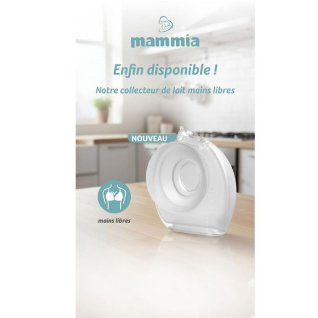 Collecteur de lait maternel mains libres 100 ml - Mammia