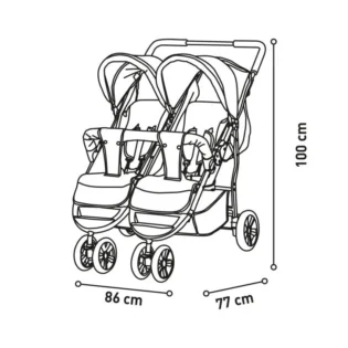 Poussette Henry Double Twin - Asalvo