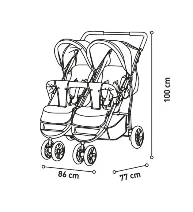 Poussette Henry Double Twin - Asalvo