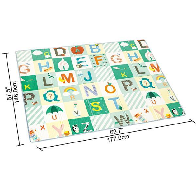 dimension tapis de jeu pliable alphabet - hape Tapis de jeu pliable alphabet - Hape