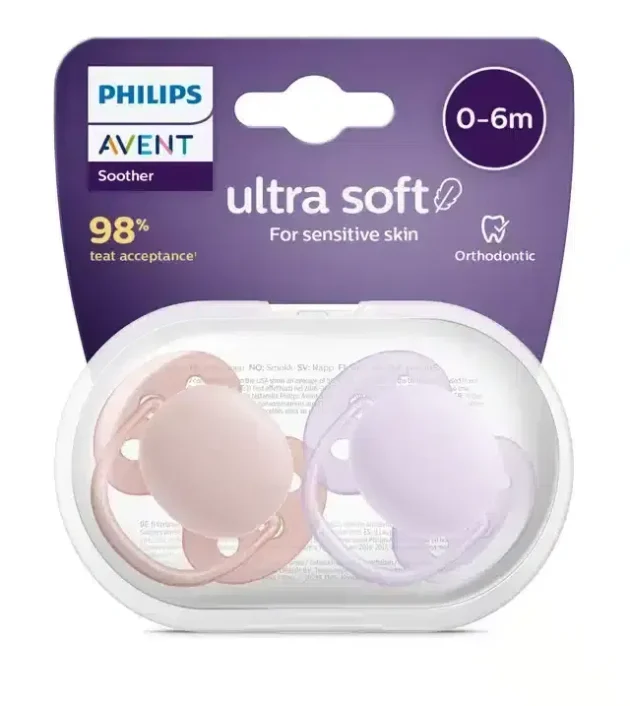 Lot De 2 Sucettes Ultra Start 0-2Mois saumon - Philips Avent