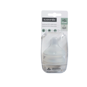 Lot de 2 tétines Symétriques SX Pro 3m+ débit moyen - Suavinex