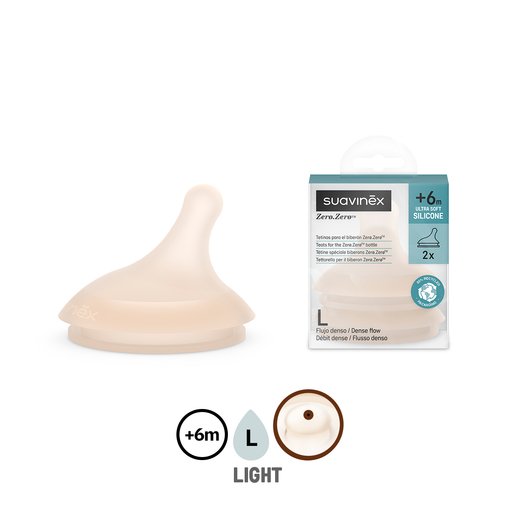 Lot de 2 tétines Zero Zero L light 6m+ - Suavinex