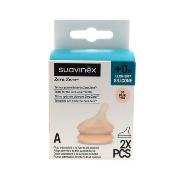 Lot de 2 tétines Zero Zero 0 mois+ light A - Suavinex