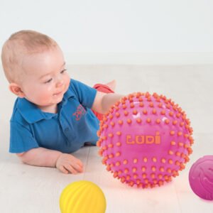 Lot de 3 balles sensorielles roses - Ludi
