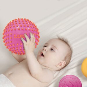 Lot de 3 balles sensorielles roses - Ludi