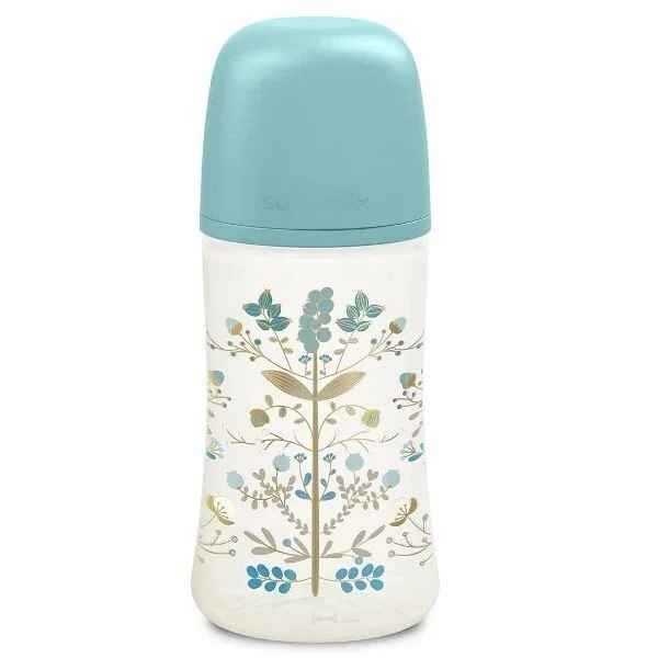 Biberon premium gold Tétine SX PRO 270ml bleu - Suavinex