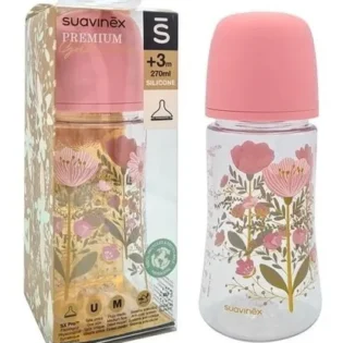 premium gold Tétine sx pro 270ml pink - suavinex Biberon premium gold Tétine SX PRO 270ml pink - Suavinex