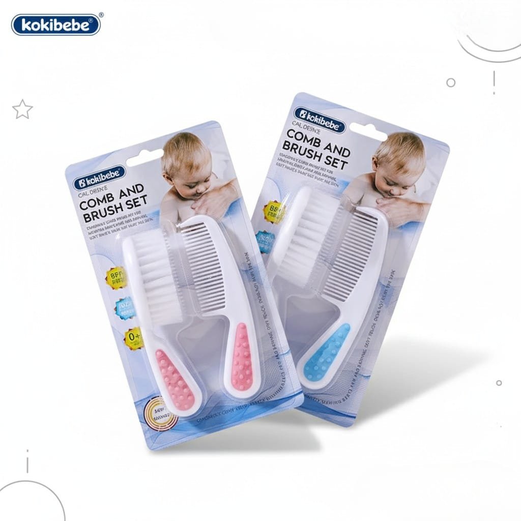 Pack brosse et peigne à cheveux bébé - Kokibebe