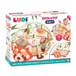 Tapis d'éveil et piscine à balles Panda - Ludi