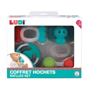Coffret 4 hochets multicolore - Ludi