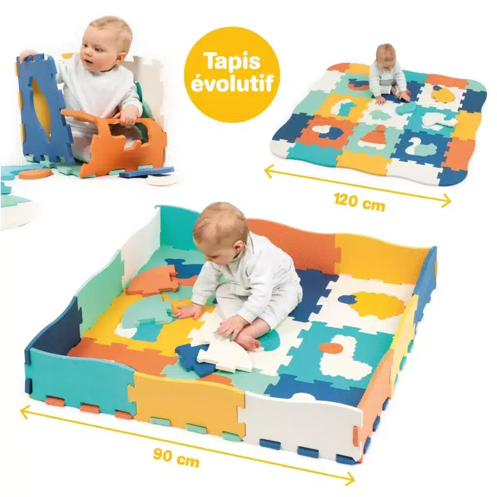 Tapis dalles en mousse avec bords et coins - Ludi