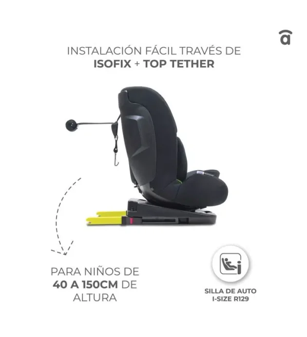 Siège auto i-Size Protocare Noir - Asalvo