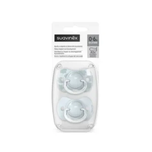 Lot de 2 Sucettes physiologiques SX pro 0-6 mois bleue - Suavinex