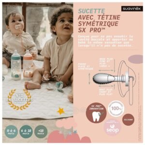 Lot de 2 Sucettes physiologiques SX pro 6-18 mois - Suavinex