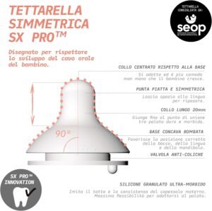 tétine sx pro souple à débit moyen 270ml - suavinex Biberon walk pink tétine SX PRO à débit moyen 270ml - Suavinex