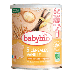5 Céréales Vanille Riz, Blé, Avoine, Seigle, Quinoa - Babybio