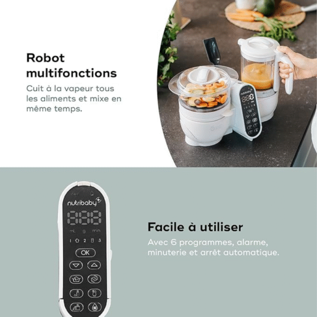 Robot cuiseur nutribaby + mineral 6en1 – Babymoov