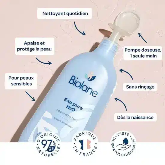 Biolane-Eau-Pure-H2O-nettoyante-bebe-2 Eau pure H20 350 ml - Biolane